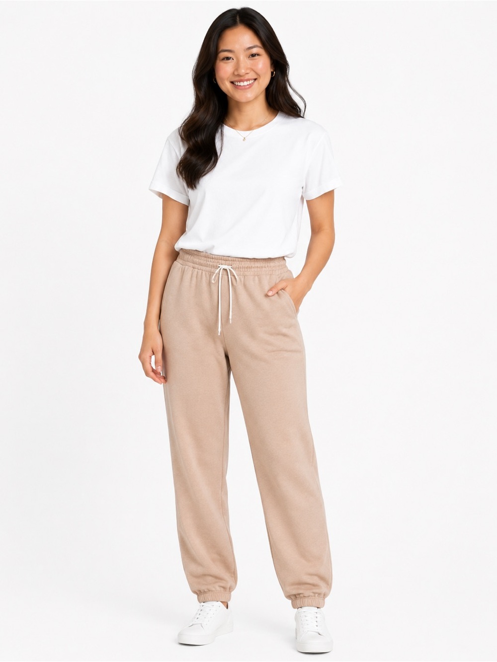 Old Navy Beige Fleece-Lined Jogger Sweatpants – Size Large